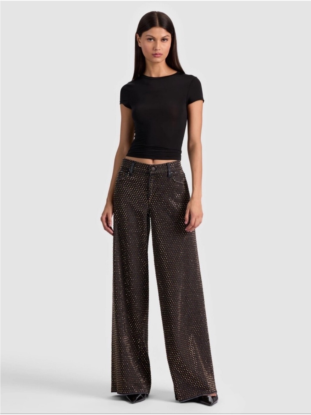 Alice and Olivia Amazing Embellished Jeans, Brand New! Andie Low Rise